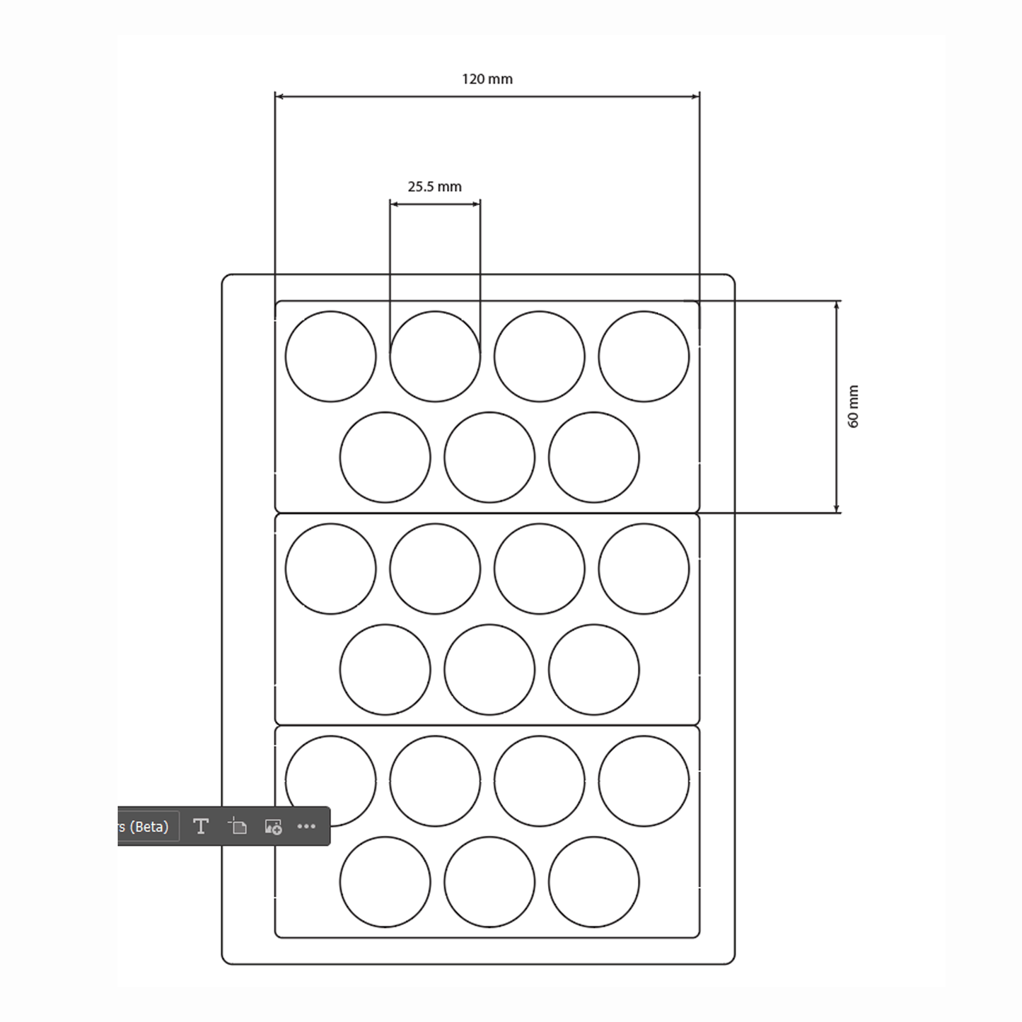 120x60 Movement Tray 7 Figure - Battlefield Accessories