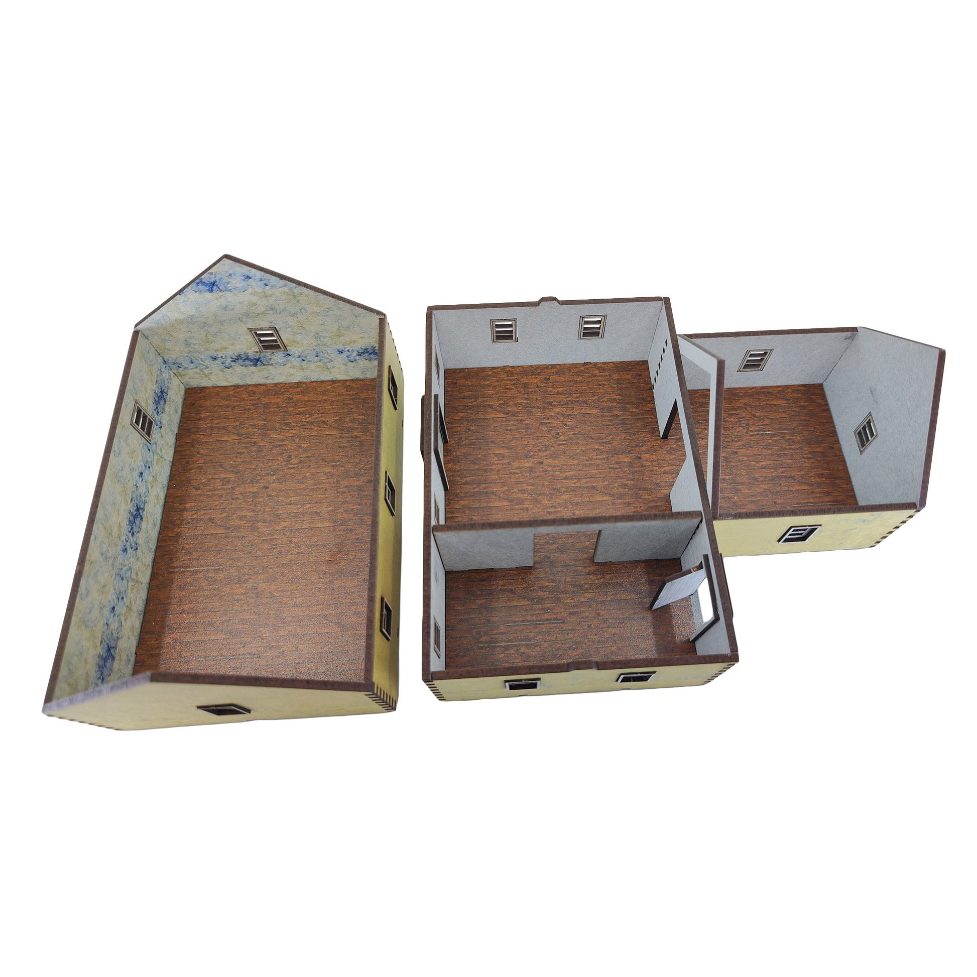 Double Story House 2 - Ochre render - 28mm (TTR) - Battlefield Accessories