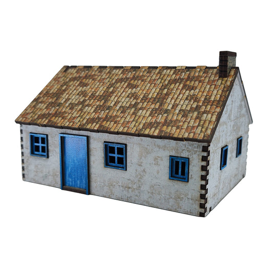 Village House 2 White Render - 28mm (TTR) - Battlefield Accessories